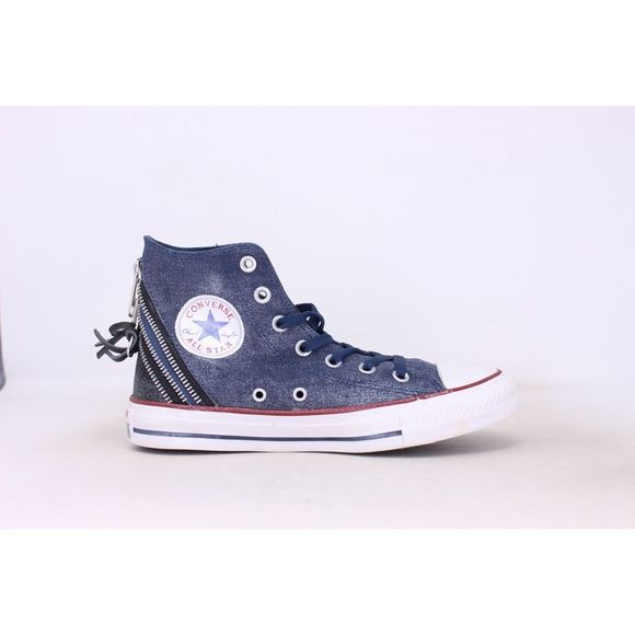 Converse Chuck Taylor Tri Zip Hi Navy/Red-White 545021C Women's - Picture 2 of 8